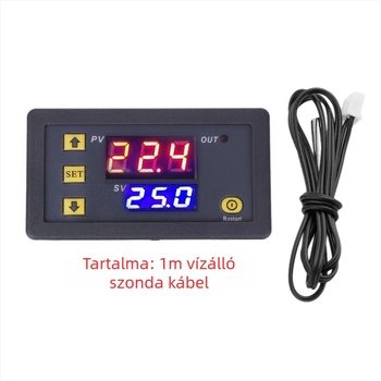 W3230 Magas pontosságú hőmérséklet-szabályozó digitális kijelzővel – intelligens termosztát modul és mikro hőmérséklet-vezérlő panel