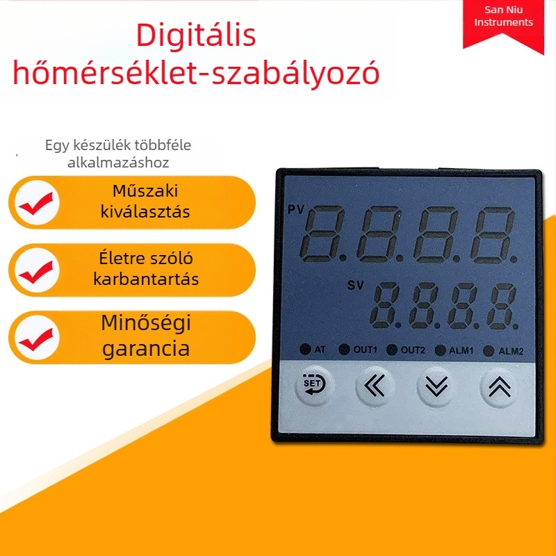 Intelligens kijelzős digitális hőmérséklet-szabályozó, elektronikus termosztát, állítható hőmérséklet, 220V