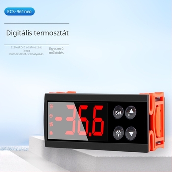ECS-961NEO nagy pontosságú digitális kijelzős termosztát modul mikroprocesszoros vezérléssel, hőmérséklet- és páratartalom-szabályozó