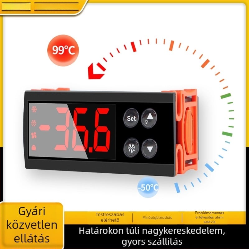 ECS-961NEO nagy pontosságú digitális kijelzős termosztát modul mikroprocesszoros vezérléssel, hőmérséklet- és páratartalom-szabályozó