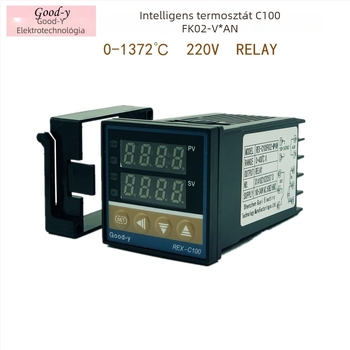 Good-i termosztát Rex-C100 relével és hőmérséklet-érzékelővel, 1 m, M6 csavar, állítható hőmérséklet