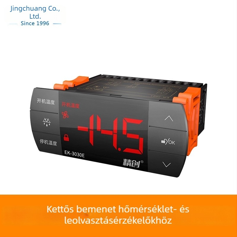 EK-3030E hőmérséklet-szabályozó hűtéshez, olvasztási funkcióval és SMS-riasztással