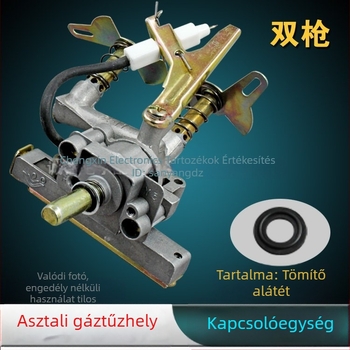 Gáztűzhely gyújtókapcsoló összeszerelése gyújtóval, LPG-szelepház és asztali gáztűzhely kiegészítői