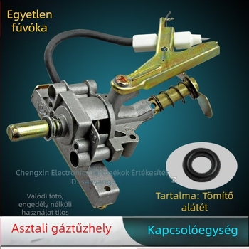 Gáztűzhely gyújtókapcsoló összeszerelése gyújtóval, LPG-szelepház és asztali gáztűzhely kiegészítői