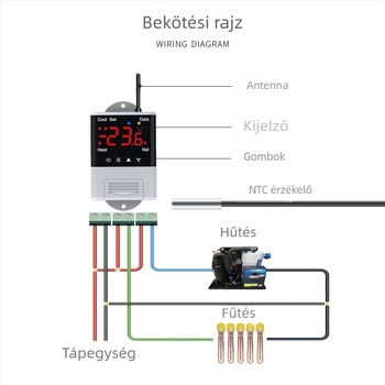 Okos WiFi akvárium hőmérséklet-szabályozó DTC-1201 – állítható fűtés és hűtés, távoli vezérlés
