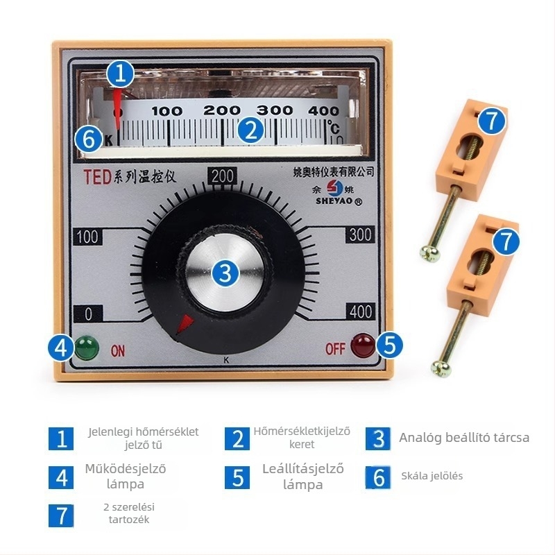 TED-2001 hőmérséklet-szabályozó elektromos palacsintasütőhöz és műanyag tömítő géphez