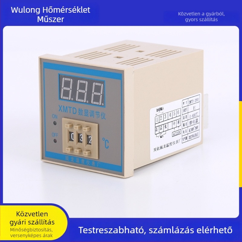K-típusú 0–400°C digitális hőmérséklet-szabályozó XMTD-2001 hosszú modellű termosztát