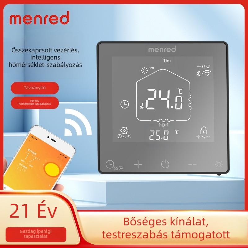RT52.36 Padlófűtés termosztát – Beltéri víz- és elektromos fűtés hőmérséklet-szabályzó panel