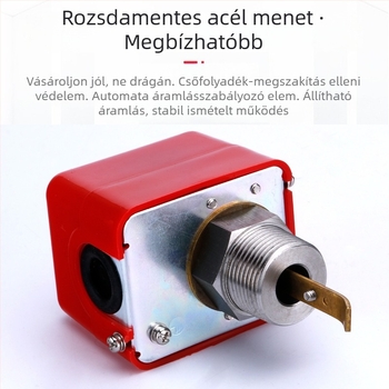 HFS-25 rézvörös vízáramlás kapcsoló rozsdamentes acél céláram mérővel, 1 hüvelyk