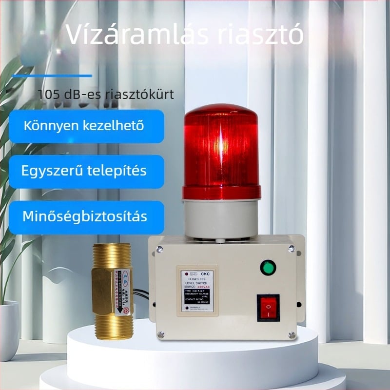 Vízáramlás-figyelő és áramlásszenzor, vízhiány mérése digitális kijelzővel