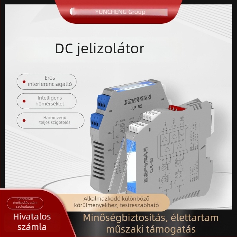 DIN Sínre szerelhető jel-szigetelő DC-485 termopár-transzmitter, hőmérséklet-transzmitter, 1 bemenet, 1 kimenet
