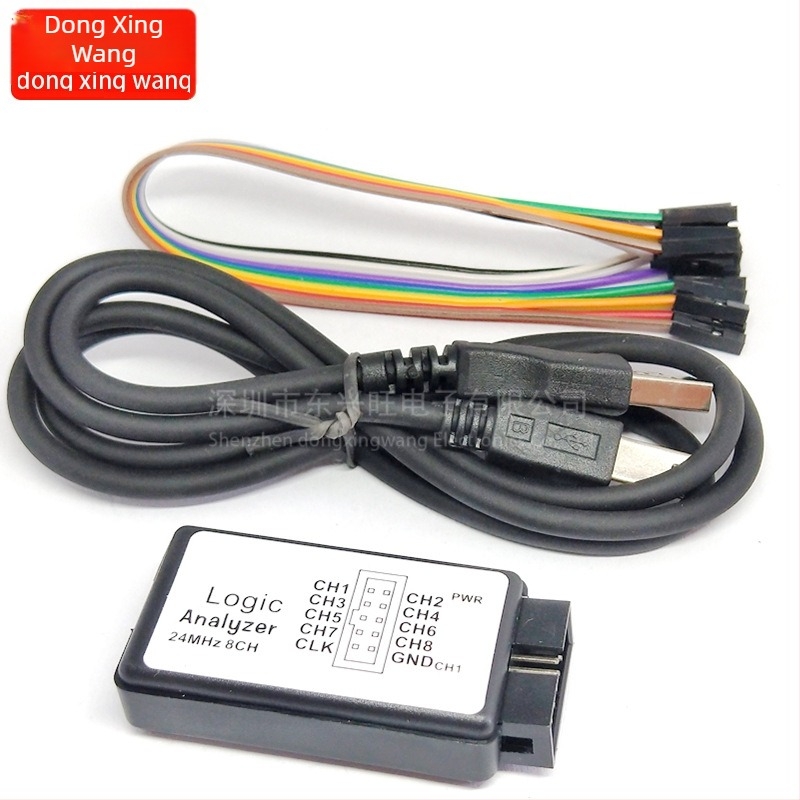 USB Saleae 24M, 8-csatornás logikai analizátor pufferrel, verzió 1.1.16