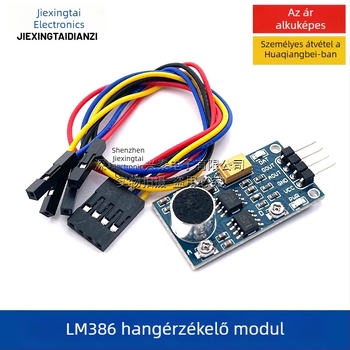 LM386 hang-észlelő szenzor modul, 3.3V-5.3V, hangalapú szenzorkapcsoló