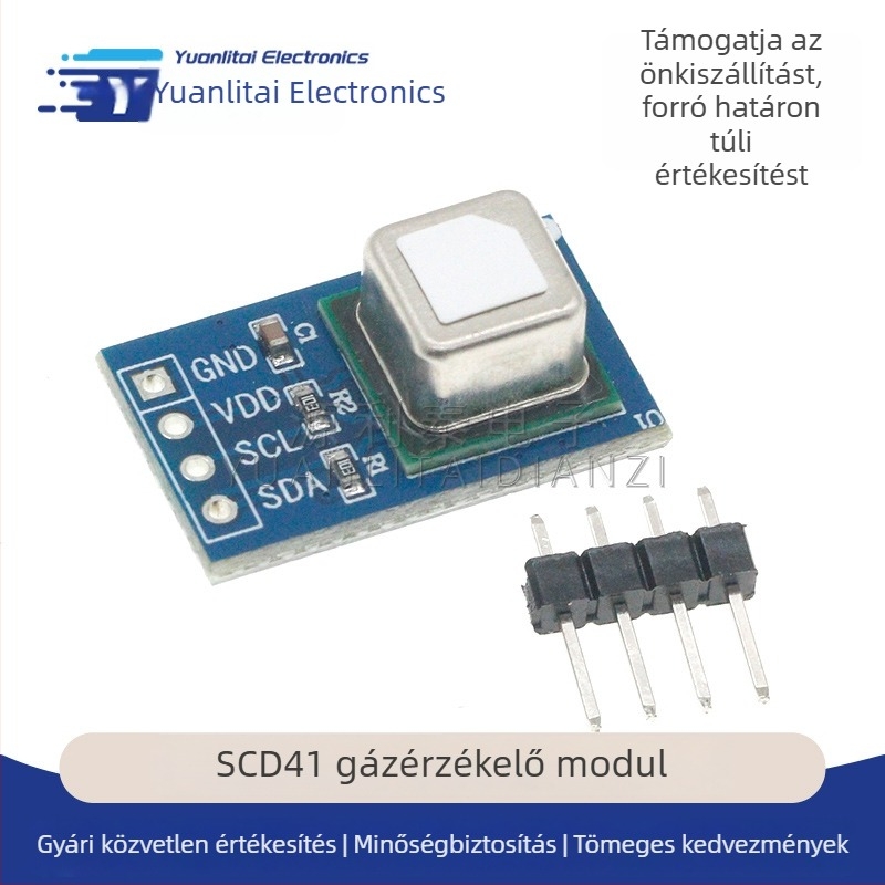 SCD41 gázérzékelő modul – CO2, hőmérséklet és páratartalom, I2C interfész