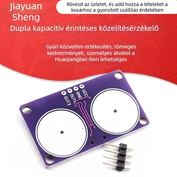 Kétcsatornás érintőkapcsoló modul kapacitív közelérzékelővel és billentyűzet PCB-vel