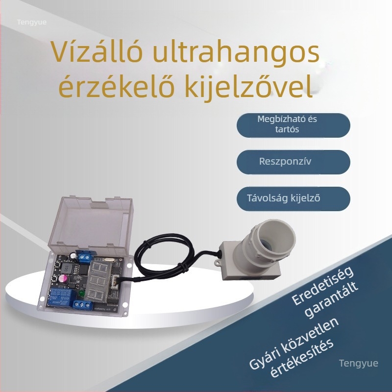 Ultrahangos távolságmérő szenzor, kis szögű akadályelkerülő radar-modul, állítható távolság-kijelző és relé