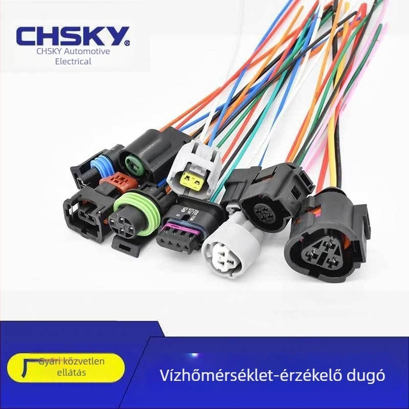 Autóhűtővíz-hőmérséklet-szenzor dugó és csatlakozó, 1P/2P/3P/4P