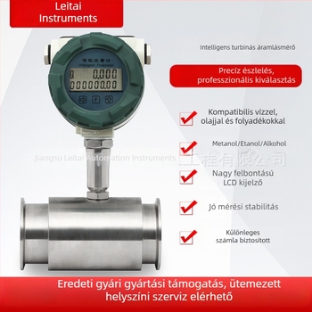 Intelligens folyadékturbina áramlásmérő, vezeték nélküli, elektronikus impeller-szenzorral, nagy áramlású folyadékokhoz, kiváló pontossággal, például szennyvíz és benzin.
