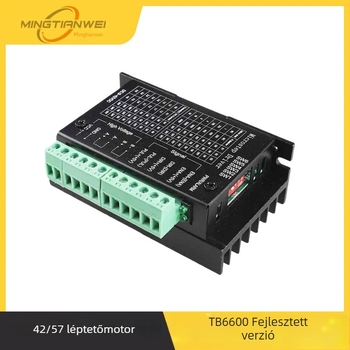 TB6600 léptető motor meghajtó – frissített verzió, 32 mikrolépés, 4,0 A, 42 V, impulzus bemenet 3-24 V