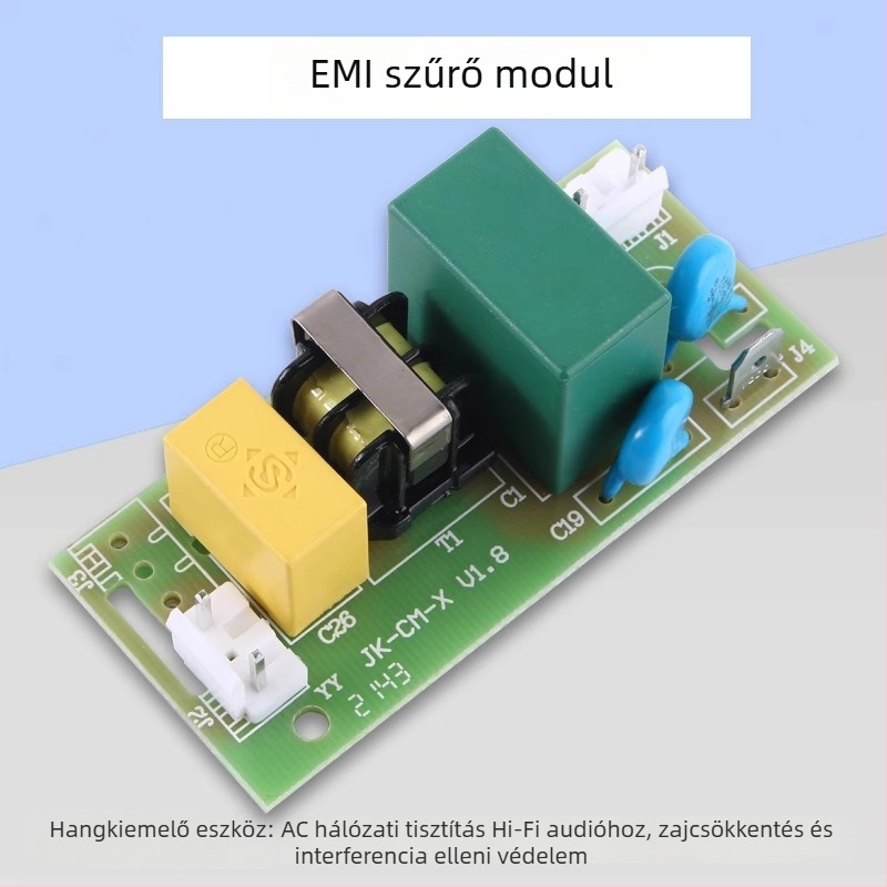 EMI-szűrő modul a hangzás javítására, zajcsökkentésre és interferencia elleni védelemre