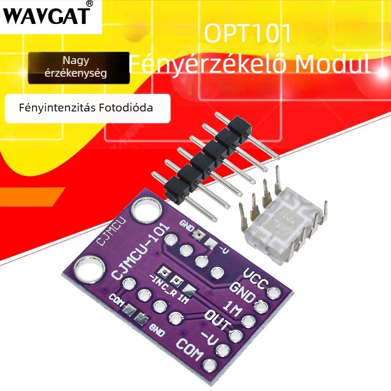 OPT101 analóg fényérzékelő modul – fényintenzitás modul monolit fotodiódával