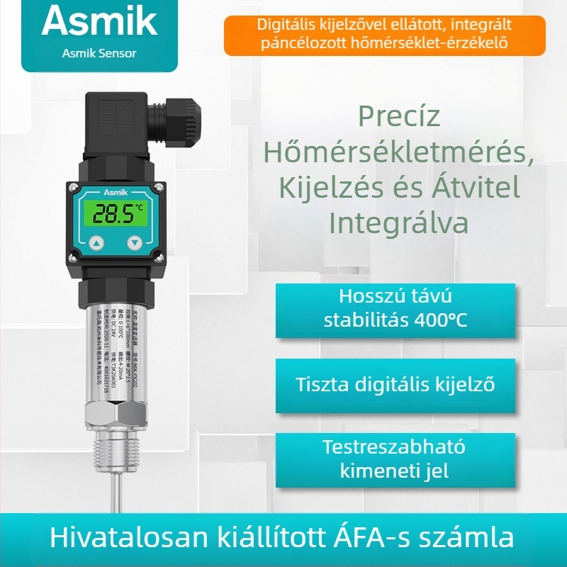 Hersman integrált hőmérséklet-transzmitter Pt100 beépíthető digitális érzékelővel, 4-20 mA