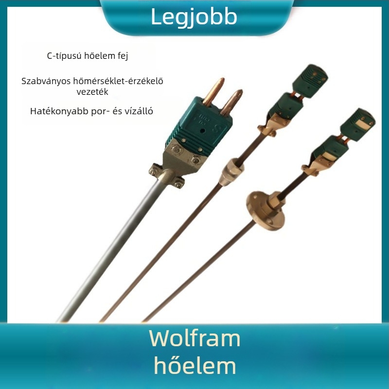 Magas hőmérsékletű wolfrám-reníum hőelem 2300°C-ig, molibdéncső, wolfrámcső, tantálcső és korundcső — vákuumkemence hőmérséklet-szenzor