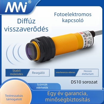 MN E3F-DS10 sorozat infravörös difúz reflexiós fotóelektrikus kapcsoló, 10 cm érzékelési távolság