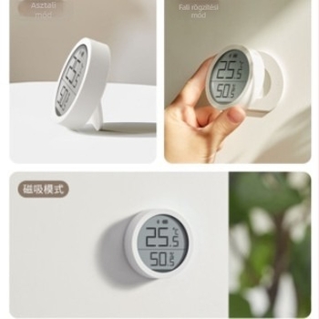 Qingping Bluetooth beltéri hőmérő és páratartalom-mérő, digitális, nagy pontosságú higrométer regisztráló szenzor