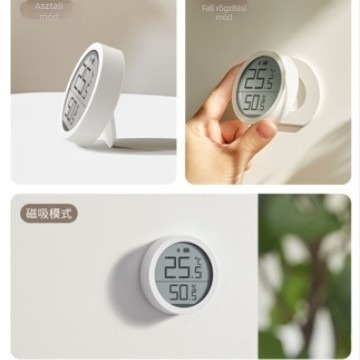 Qingping Bluetooth beltéri hőmérő és páratartalom-mérő, digitális, nagy pontosságú higrométer regisztráló szenzor