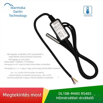 RS485 hőmérséklet-érzékelő, Modbus RTU adó, ipari vízálló és porálló, nagy pontosságú mérőfej