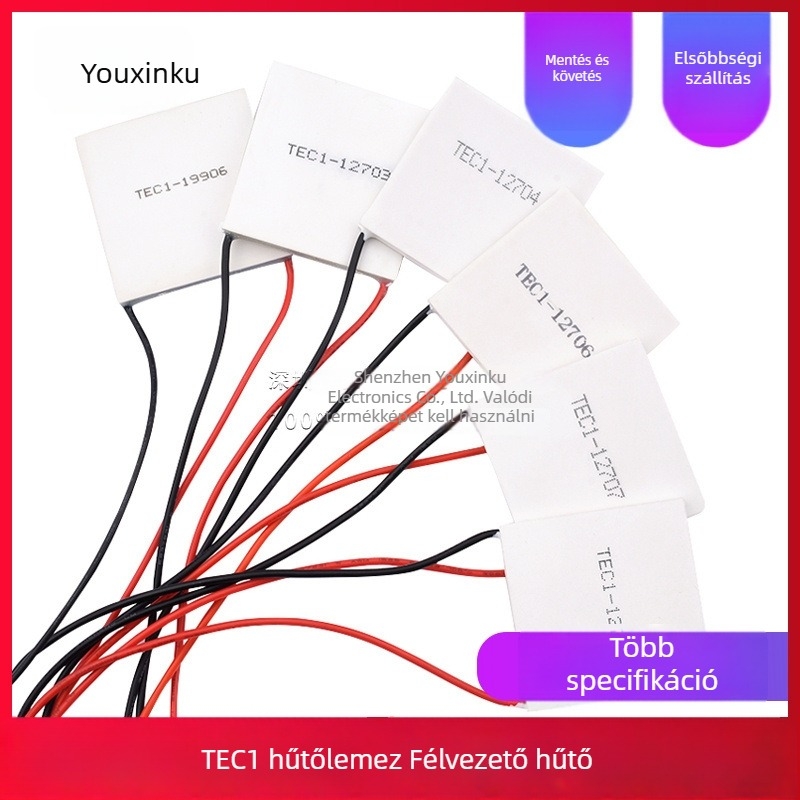 TEC1-12704 termoszelektív hűtőmodul, 40×40 mm, hűtőgépekhez és vízadagoló készülékekhez