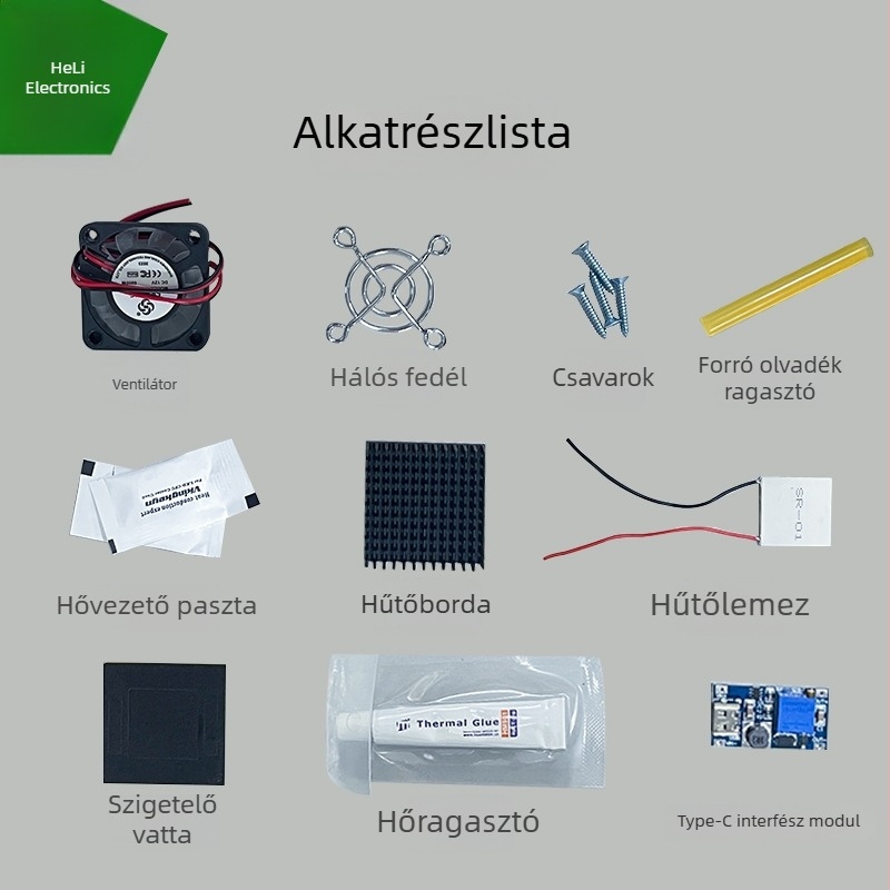 DIY Mobiltelefonhűtő készlet SR-01 – szilíciumhűtőelem, 5V, 40×40 mm