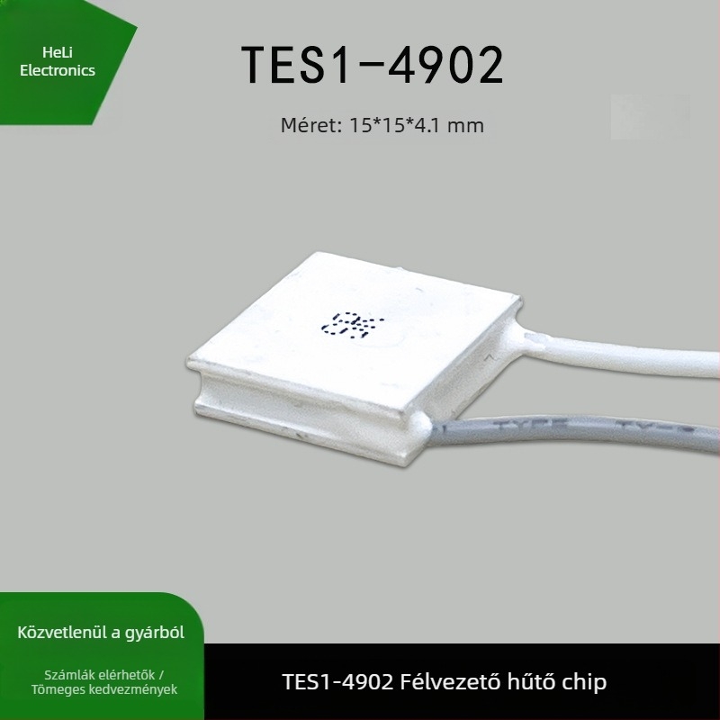 TES1-4902/04902 félvezető hűtőchip, 15x15 mm, 5V 2A, kézi hűtőventilátor kozmetikai eszközhöz