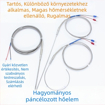 Védett K-típusú termopár szonda – hőmérséklet-szenzor, magas hőmérséklet-állóság, nagy pontosság