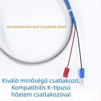 Védett K-típusú termopár szonda – hőmérséklet-szenzor, magas hőmérséklet-állóság, nagy pontosság