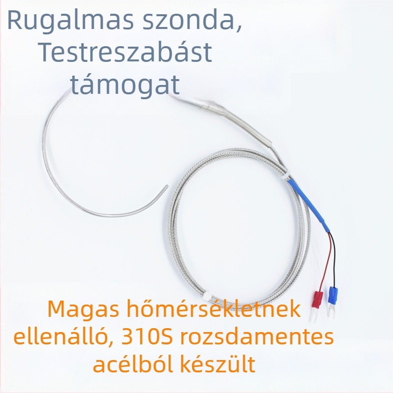 Védett K-típusú termopár szonda – hőmérséklet-szenzor, magas hőmérséklet-állóság, nagy pontosság