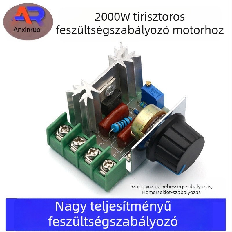 2000W SCR motor fordulatszám-szabályozó, 220V, nagy teljesítményű elektronikus modul a fordulatszám, fényerő és hőmérséklet szabályozásához