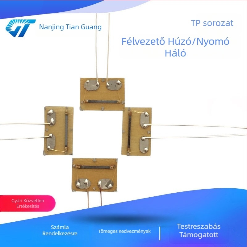TP sorozat félvezető deformációs érzékelők alap hordozóval a feszültség mérésének lineáris kompenzációjához