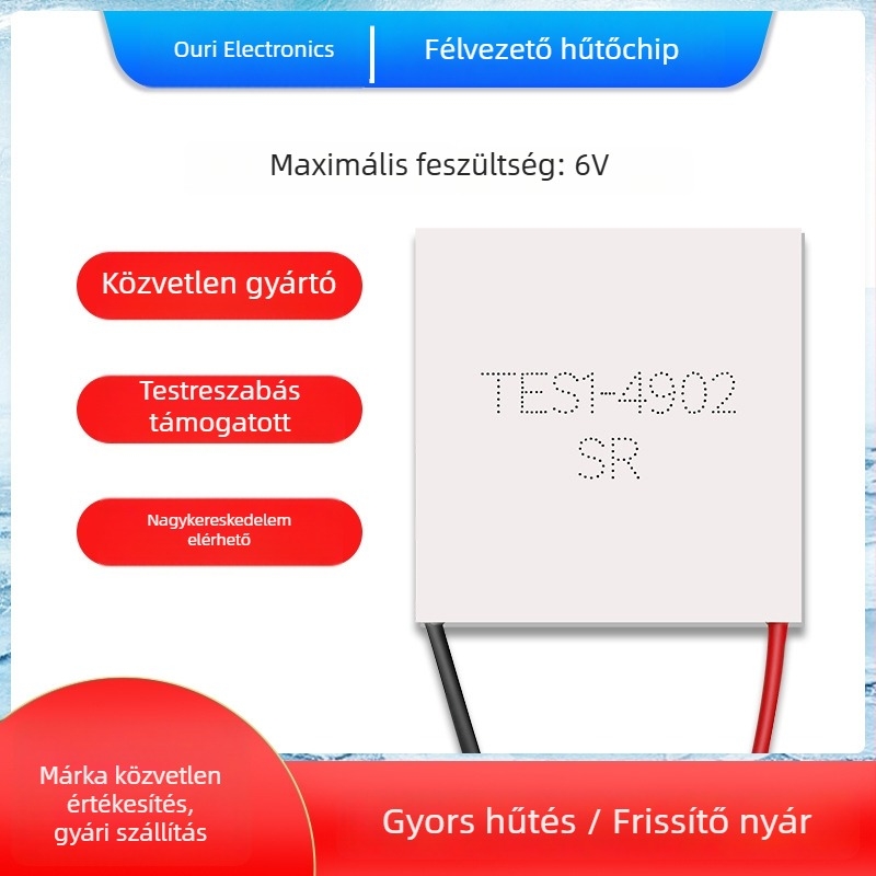 TES1-4902/04902 félvezető hűtőlemez, 20×20, kézben tartható alacsony teljesítményű jéghűtő ventilátor