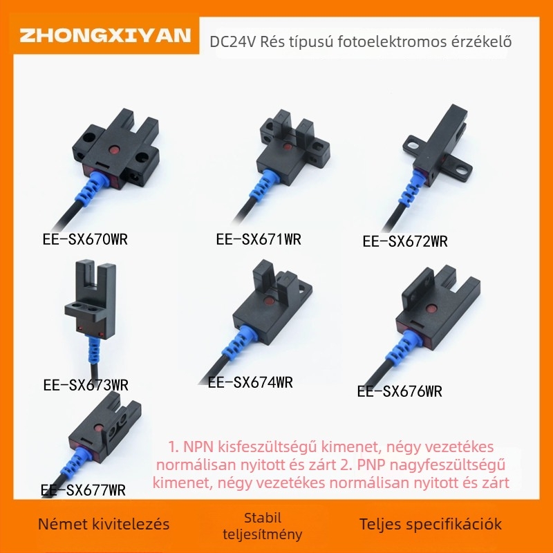 Slot típusú fotoelektrikus kapcsoló érzékelő EE-SX674WR/EE-SX672WR/EE-SX671WR, 4 vezeték