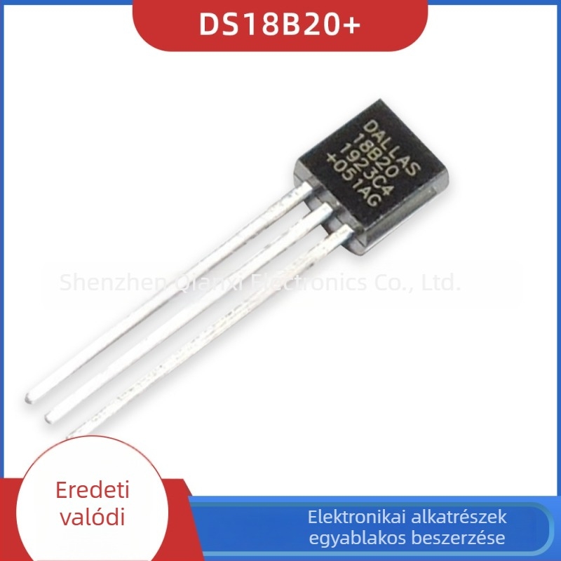 DS18B20+ hőmérséklet-érzékelő TO-92 csomagban, eredeti, új