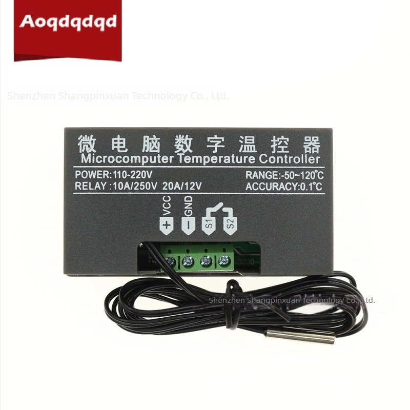 W3230 Két kijelzős hőmérséklet-szabályozó digitális termosztáttal, modul a hőmérséklet-szabályozáshoz, 12V/24V/220V