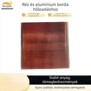 Réz- és alumínium lapátfogú vízhűtő radiátor