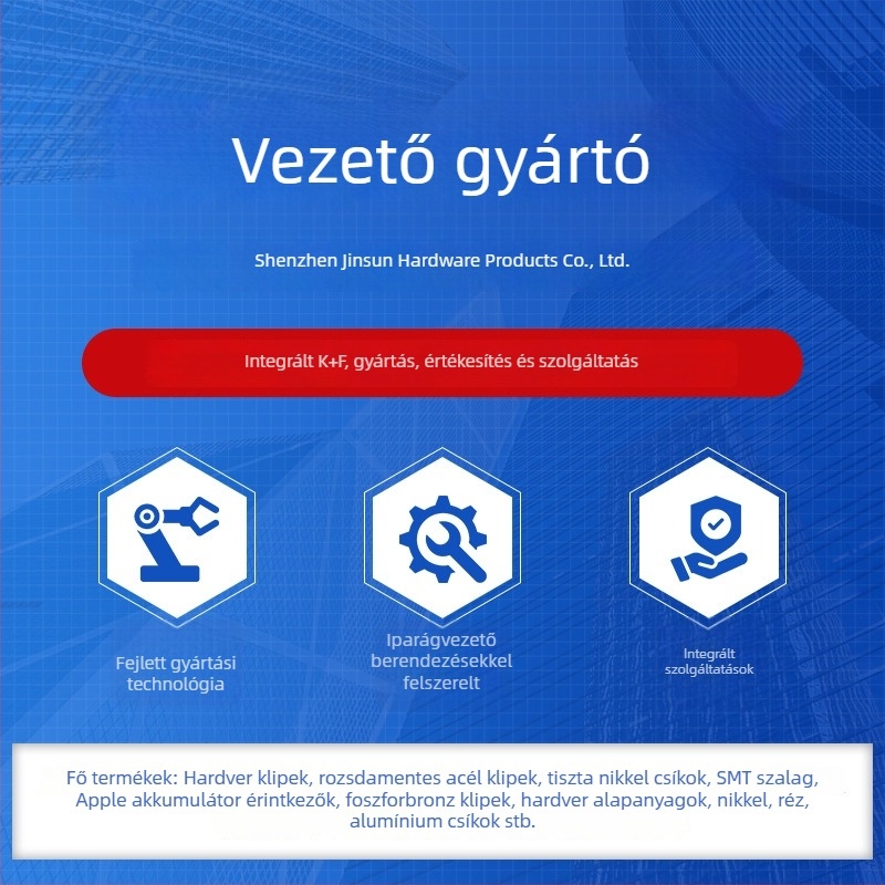 Jinshun SMT rézszalag PCB-hez, magas vezetőképesség, könnyű ponthegesztés, préselt érintkező alkatrészek
