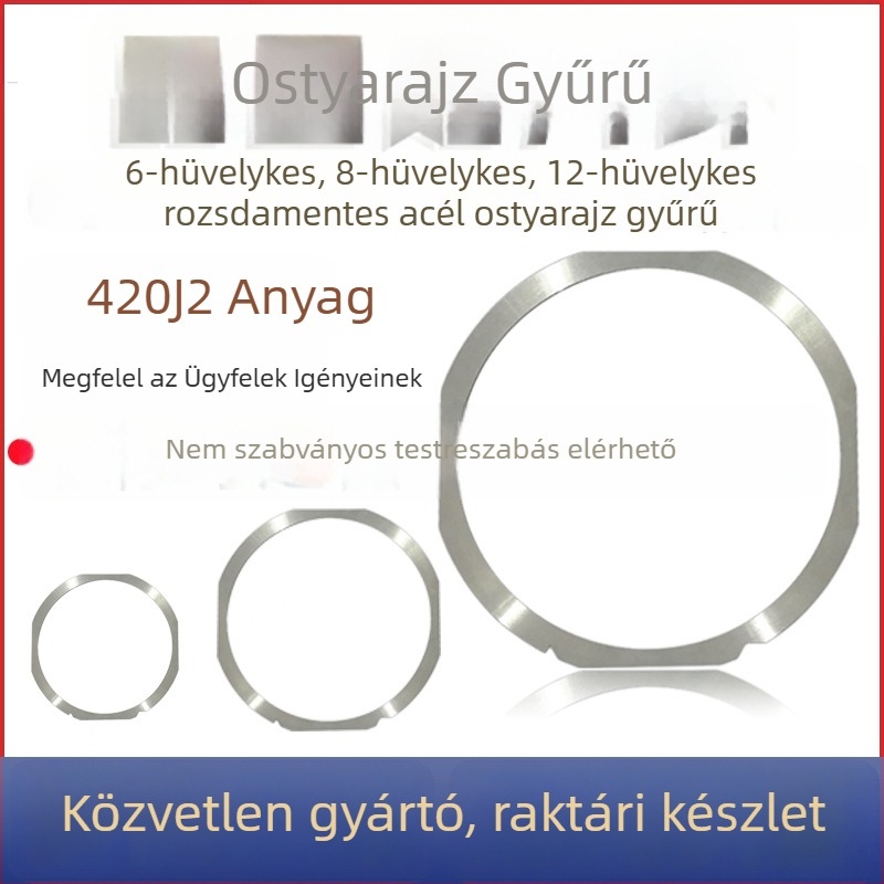 420J2 rozsdamentes acél wafer átviteli keret félvezető waferekhez, méretek 6/8/12 hüvelyk, vágás és polírozás