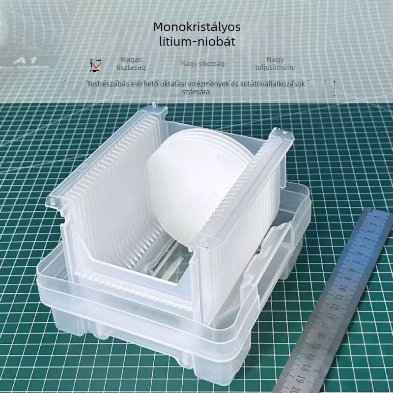Akusztikus minőségű LiNbO3 wafer, egyoldalú és kétoldalú polírozású, 3–4 hüvelyk, kutatáshoz
