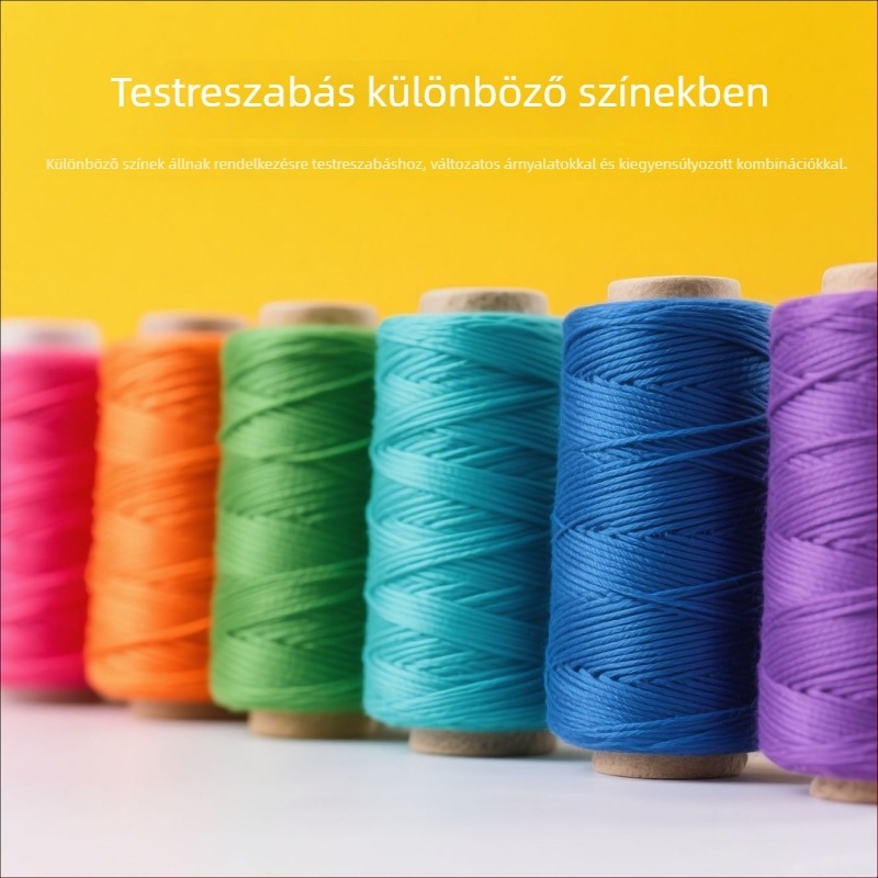 Kerek viaszos zsinór 0,5 mm, 30 m – kézműves DIY viaszos poliészter szál bőrs karkötőhöz