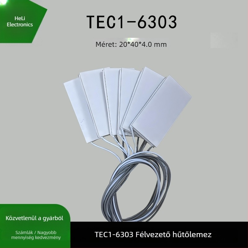 TEC1-6303 félvezető hűtőchip, 20×40 mm, 5V, 3A, szépségápolási eszközök és orvosi hűtéshez