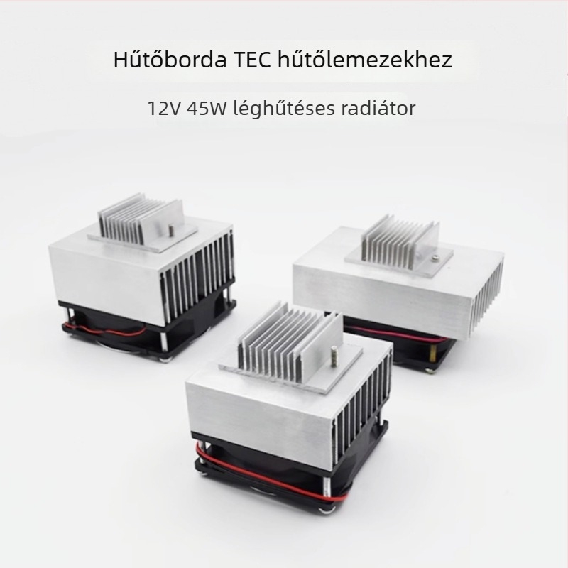 TEC hűtőchiphez tervezett radiátor, levegőhűtés, 8 cm, 12V 45W
